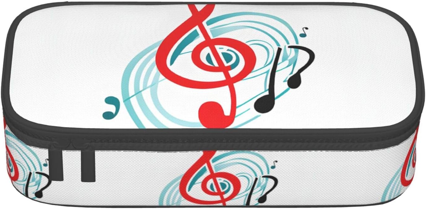 (Colored Music) Zipper Pouch Organizer Travel Box Organizer Bag For Men Women Adult