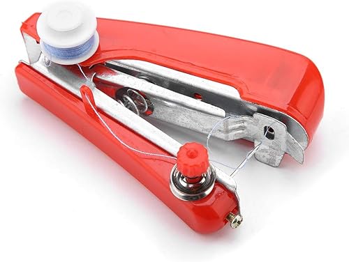 Miniatura 8 de Mini máquina de coser de mano de una sola puntada, máquina de coser portátil manual de puntada portátil para uso doméstico de viajes