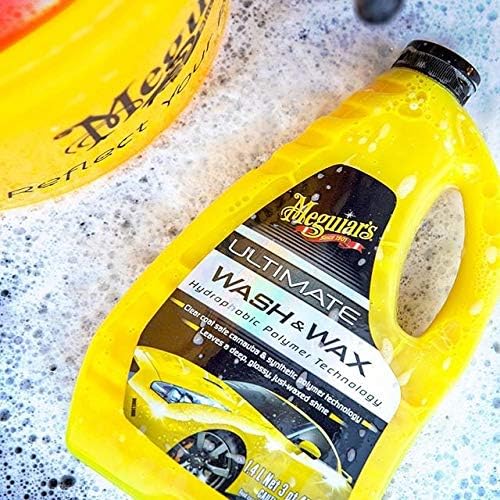 Meguiar's G17748F Shampoing et cire Ultimate - Shampooing Haute Qualité - Voiture Brillant - Nettoyage Supérieur - 1.42 L - 10
