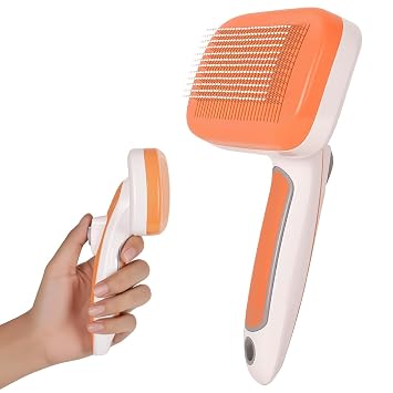 Self Cleaning Shedding Brush for Dogs Cats and Puppies, Long and Short Pets | Deshedding and Hair Removal, Skin Friendly Grooming Tool
