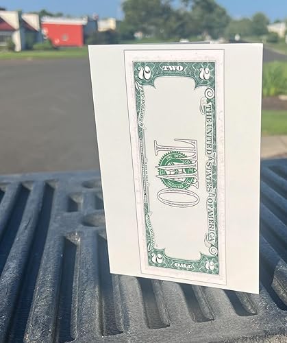 Miniatura 6 de Tarjeta de cumpleaños TWO DOLLAR BILL, Honrando el billete de 2 dólares, tarjeta de cumpleaños de humor para él y ella, con sobre gratis y qty5-2