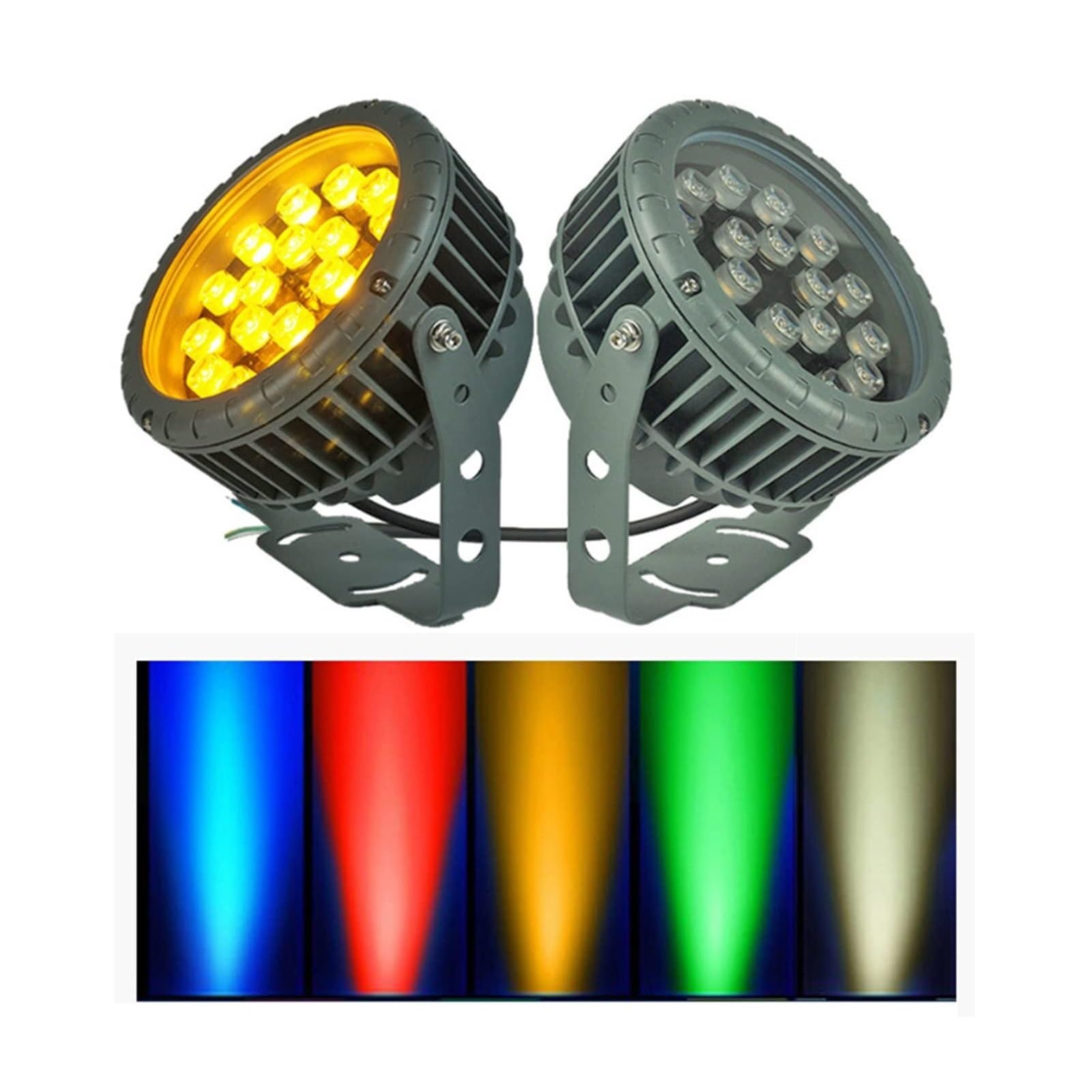 LED Landscape Light, Outdoor Flood Light, 24V IP65 Waterproof Color-Changing Tree Engineering Garden Spotlight, for Yard Lawn Garden Pathway Lighting(RGB,24W)