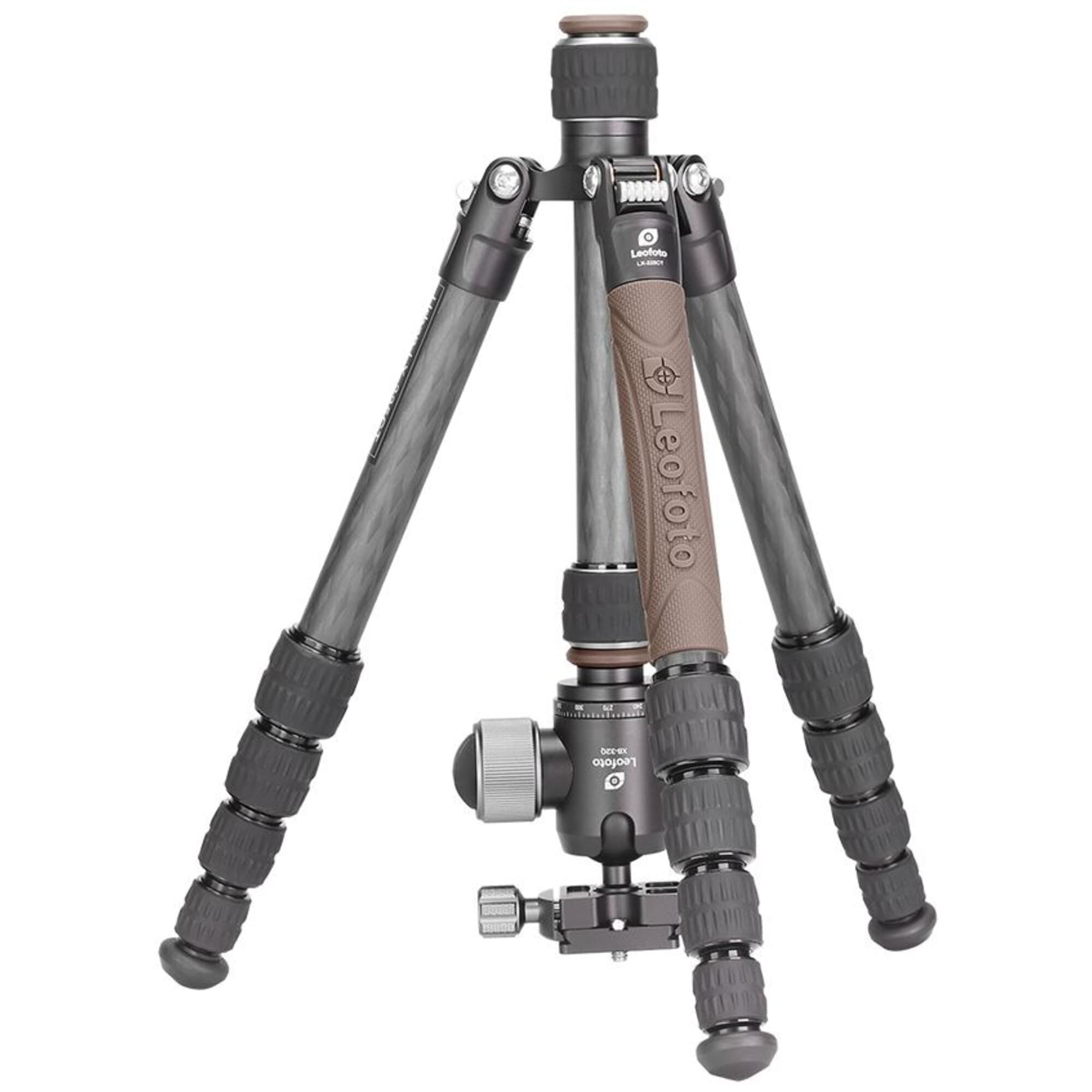 Leofoto - Urban - Treppiede in carbonio con testa a sfera - Facile da usare - Testa a sfera girevole a 360 gradi - LX-225CT + Ballhead XB-32Q