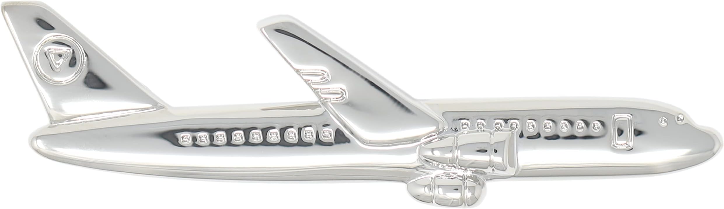 Novelty Silver Tone Airplane Tie Clip With Box Aircraft Plane Airline Tie Clip