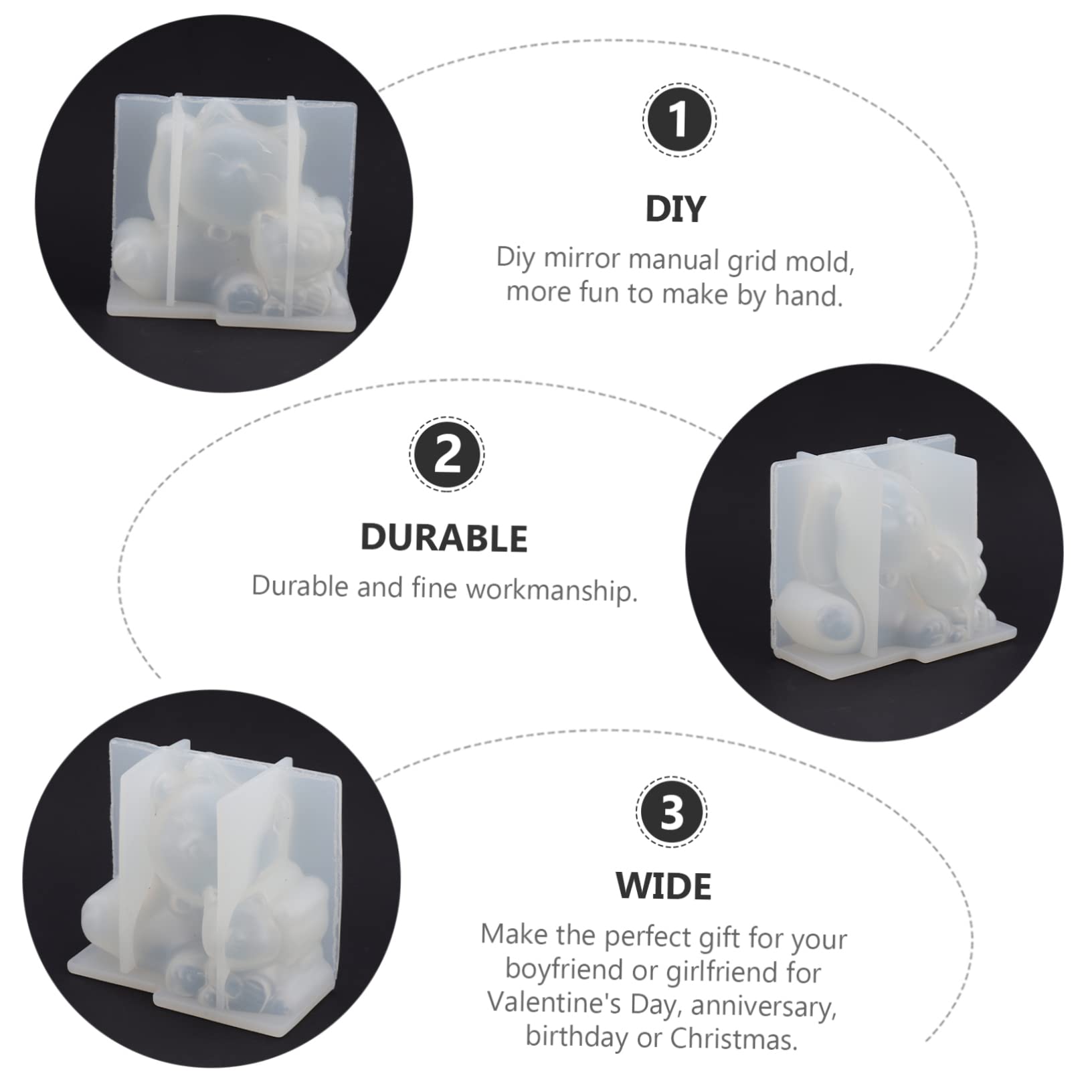 SEWACC 6piezas Moldes De Transparentes para De De Gato para Decoración De Tartas y Chocolates y Fáciles De Limpiar