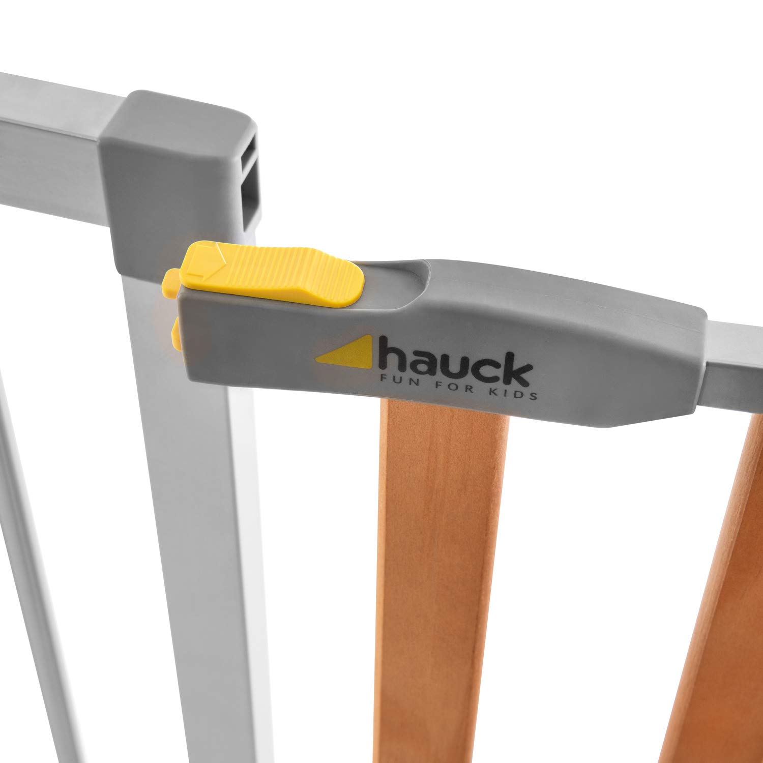 Hauck Barrera de Seguridad de Niños para Puertas y Escaleras Wood Lock 2 Safety incl. Extension 9 cm, Sin Agujeros, 84-89 cm, Metal y Madera (597392)