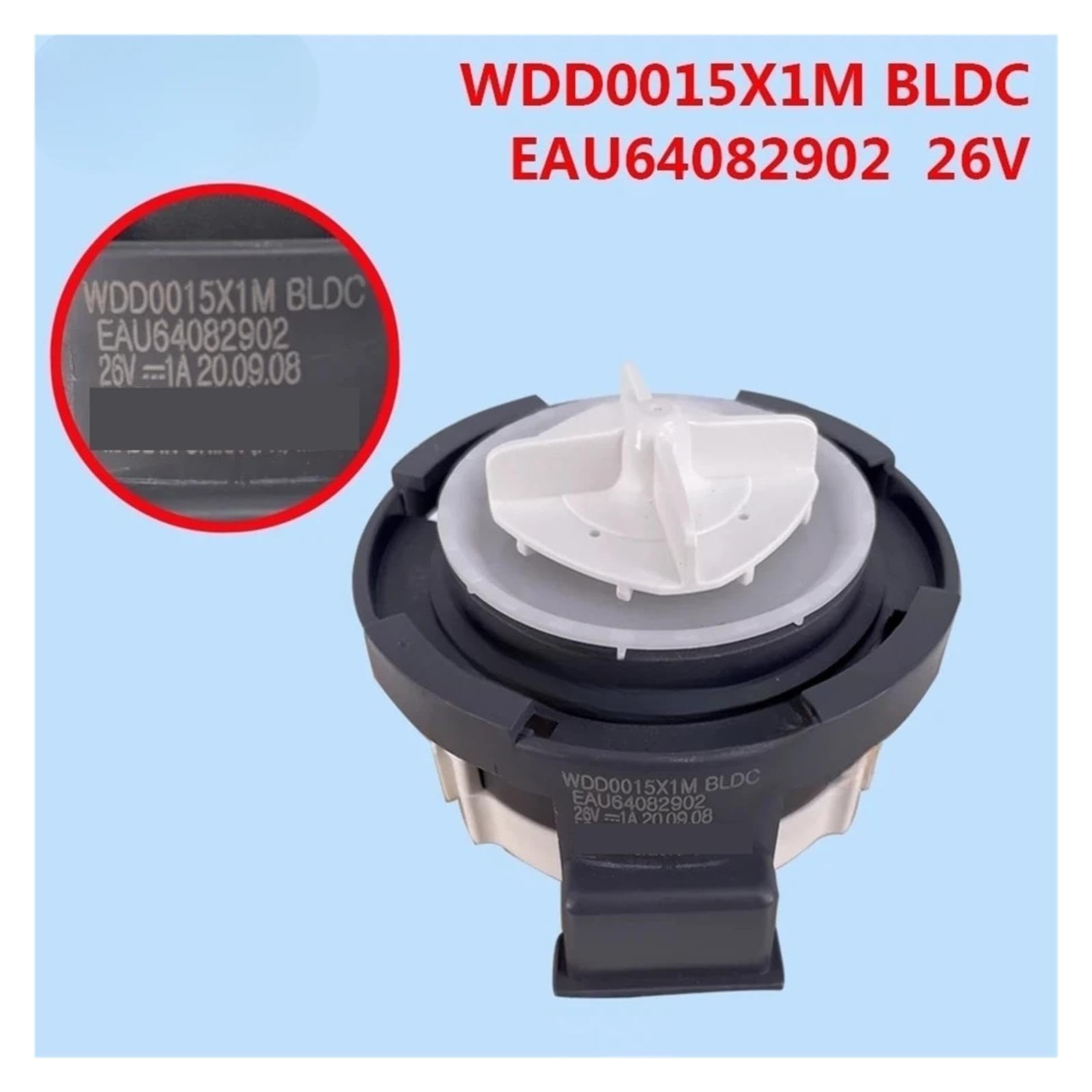 Lavadora Lavadora Bomba De Drenaje Reemplazo Del Conjunto | Compatible Con LG EAU64082902 WDD0015X1M BLDC Partes De Lavadora 26V Parte Motor De Drenaje Montaje