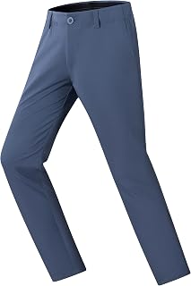 Mens Golf Pants Work Dress Pants 30"/32"/34" Lightweight Travel Trousers Stretch Business Casual Slacks with Pockets
