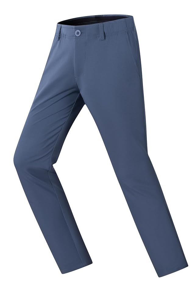 Mens Golf Pants Work Dress Pants 30 32 34 Lightweight Travel Trousers Stretch Business Casual Slacks with Pockets