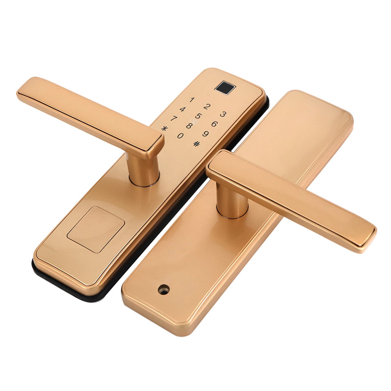 Smart Door Lock, Impronte Digitali Password Virtuale Ic Card Serratura a Combinazione Antifurto con Maniglia Gratuita per Famiglia Hotel Appartamento per la Sicurezza Domestica