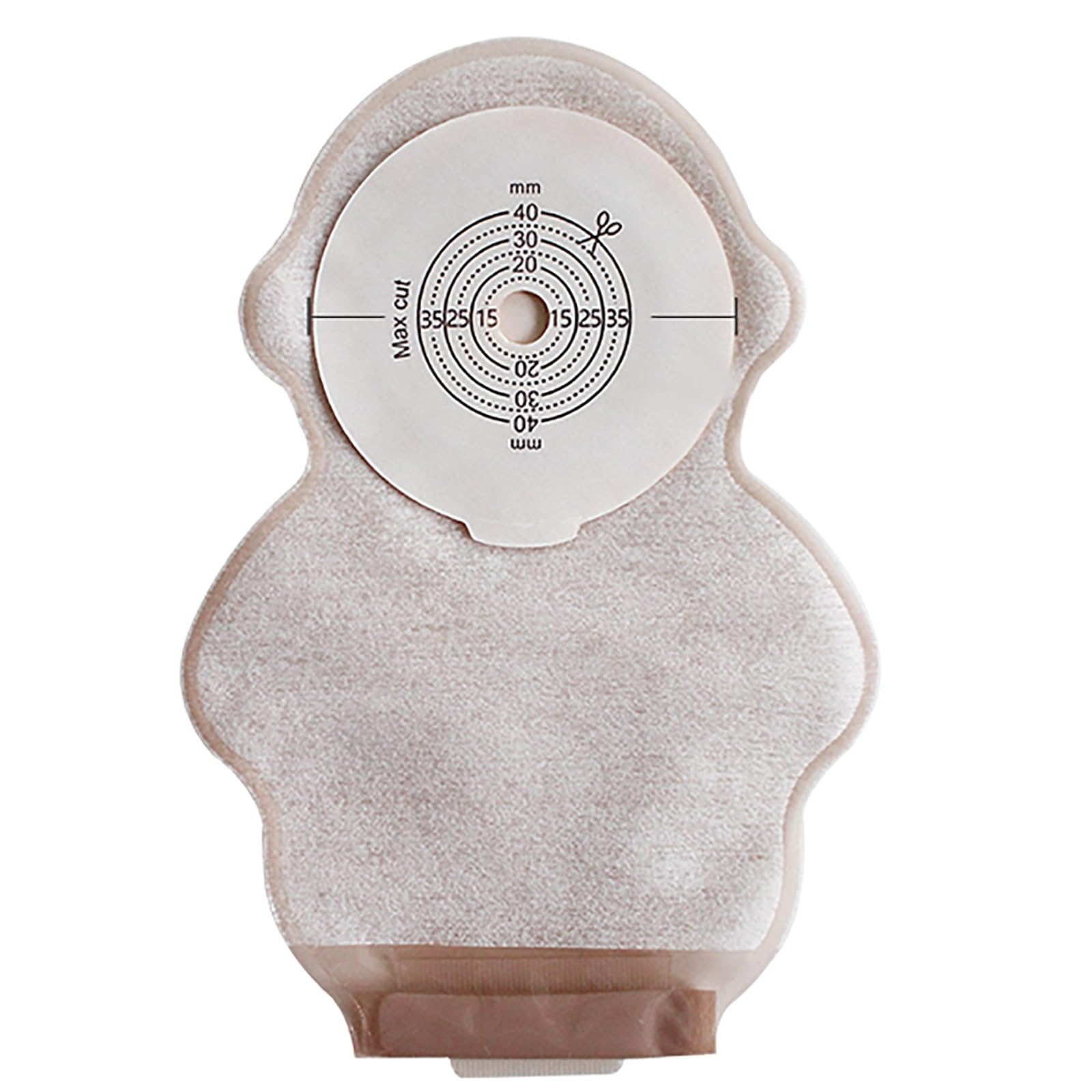 10 Bolsas De Estoma para Niños, Suministros de Ostomía de Una Pieza, Bolsas Drenables para El Cuidado de Estomas de Ileostomía, Corte a Medida de 10 MM a 40 Mm, Forro No Tejido