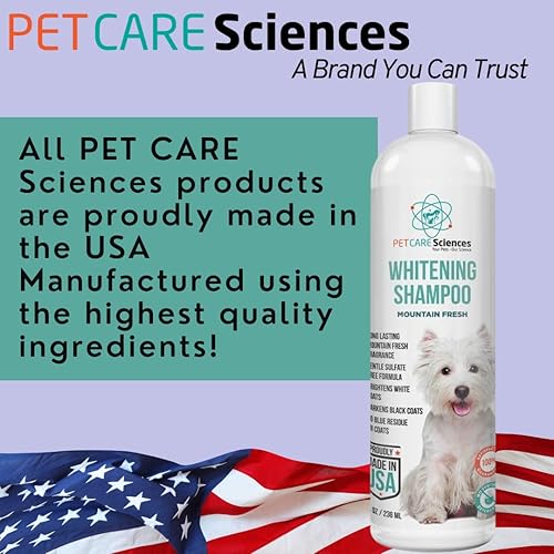 Miniatura 8 de PET CARE Sciences Champú blanqueador para perros de 16 onzas líquidas  Champú para perros blancos  Champú para cachorros para abrigos blancos