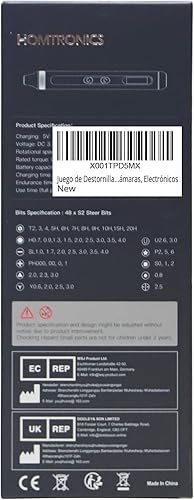 Miniatura 12 de Homtronic - Juego de mini destornilladores eléctricos, destornillador eléctrico de precisión 52 en 1 con 48 puntas magnéticas, herramienta de