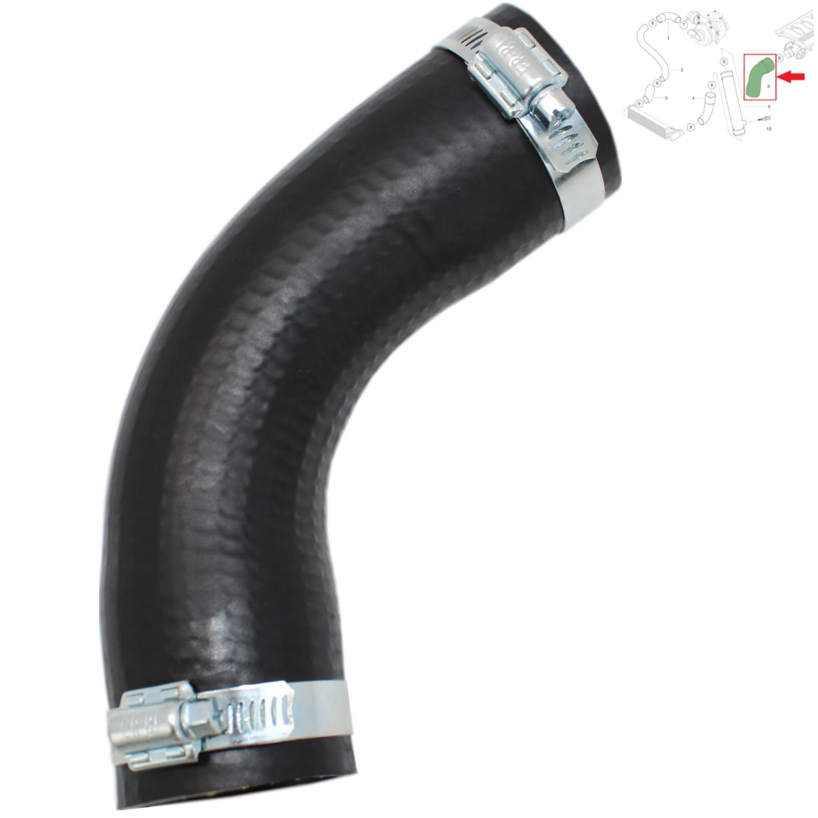 Intercooler Turbo - Tubo de Manguera para BMW Serie 3 E46 330d, 5 E39 525d 530d, 7 E38 730d, X5 E53 3.0d 11617799389 11612247903