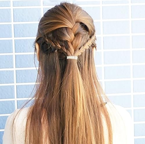 Miniatura 3 de ONLYKXY 300 bandas blancas de goma natural, bandas elásticas suaves para el cabello, trenzas de cabello, anillo de goma (1.260 in)