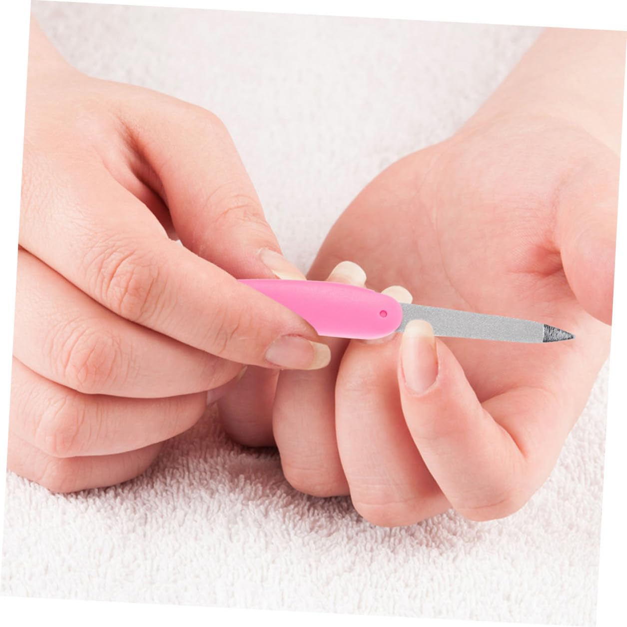 ULTECHNOVO Lima per Unghie Professionale Pieghevole, 8 Pezzi, Piccola Lima a Doppio Lato in Metallo, per Manicure, Pedicure e Pulizia Unghie Sottili