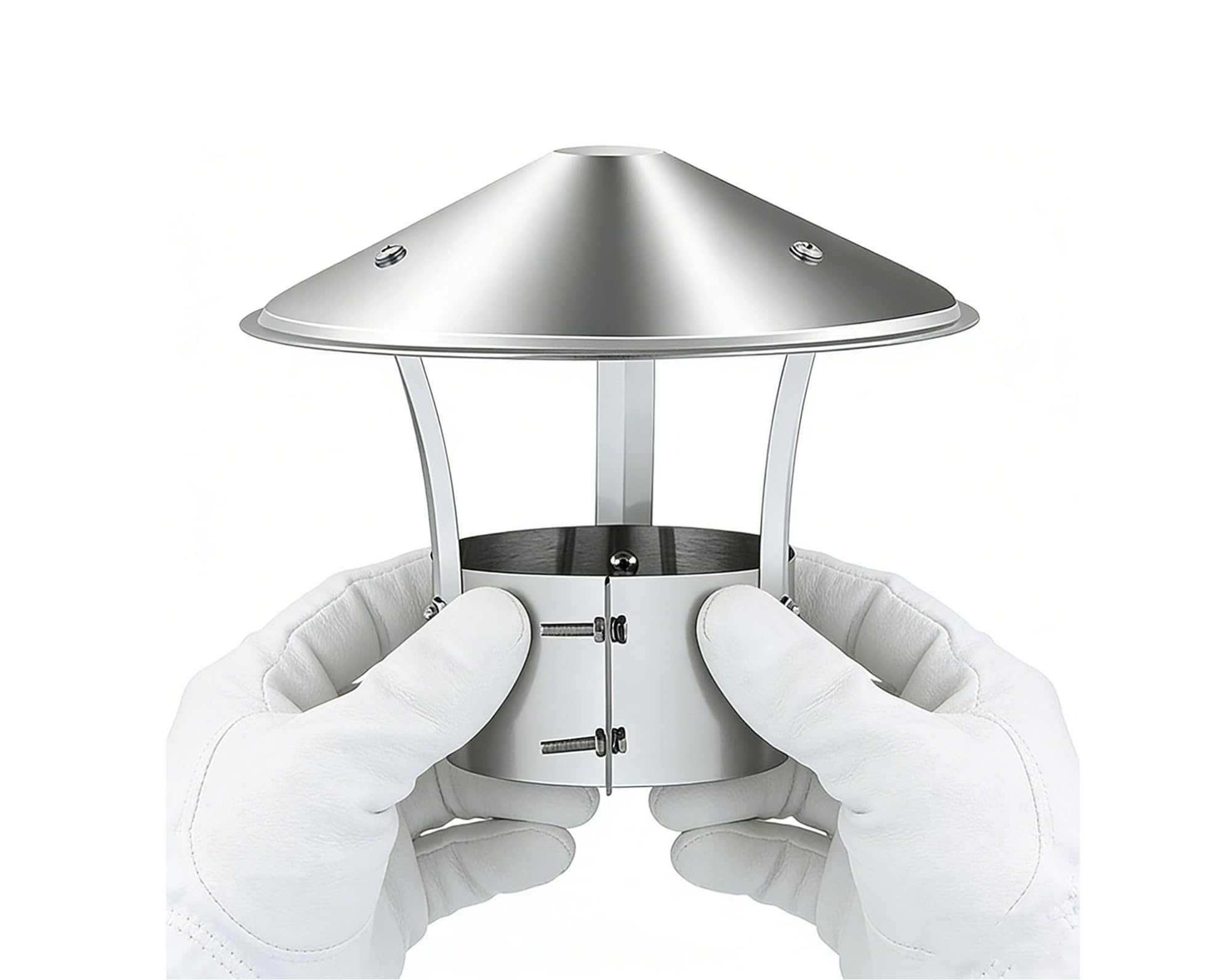 Shiketong One Color 201 Stainless Steel Chimney Cap Adjustable Round Rain Cover(3.5")