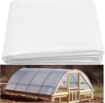 12 &times; 25 قدمًا ألواح بلاستيكية من Greenhouse ، 6 Mil Green House Plastic Covering ، Heavy Duty Greenhouse Cover ، Thick Greenhouse Film