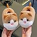 Zonkacen Children Boy Girl Non Slip Fashion Cute Animal Winter Slippers for Indoor House Bedroom Living Room Balcony Guest Walk Cold Weather Khaki 10-11 Little Kid