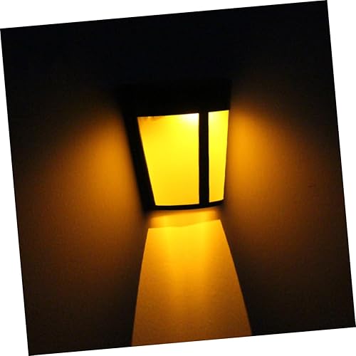 Miniatura 2 de Housoutil Lámparas solares LED de pared, paquete de 6 luces de jardín al aire libre, impermeables, color blanco cálido para patio, valla y jardín