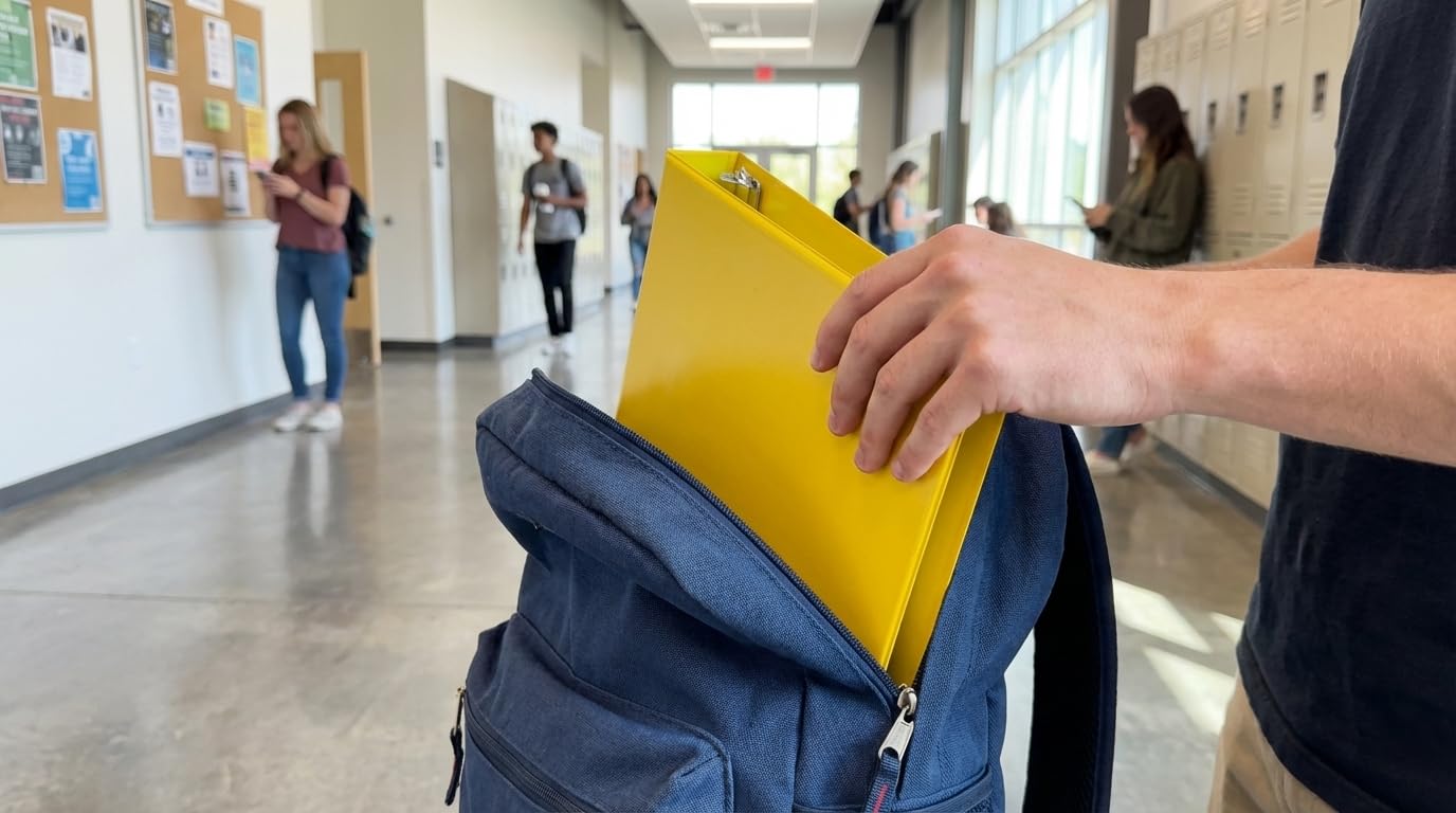 Lot de 6 classeurs à 3 anneaux de 2,5 cm, sans PVC, anneaux ronds durables, pochettes transparentes, peut contenir 220 feuilles, pour l'école, le bureau, la maison