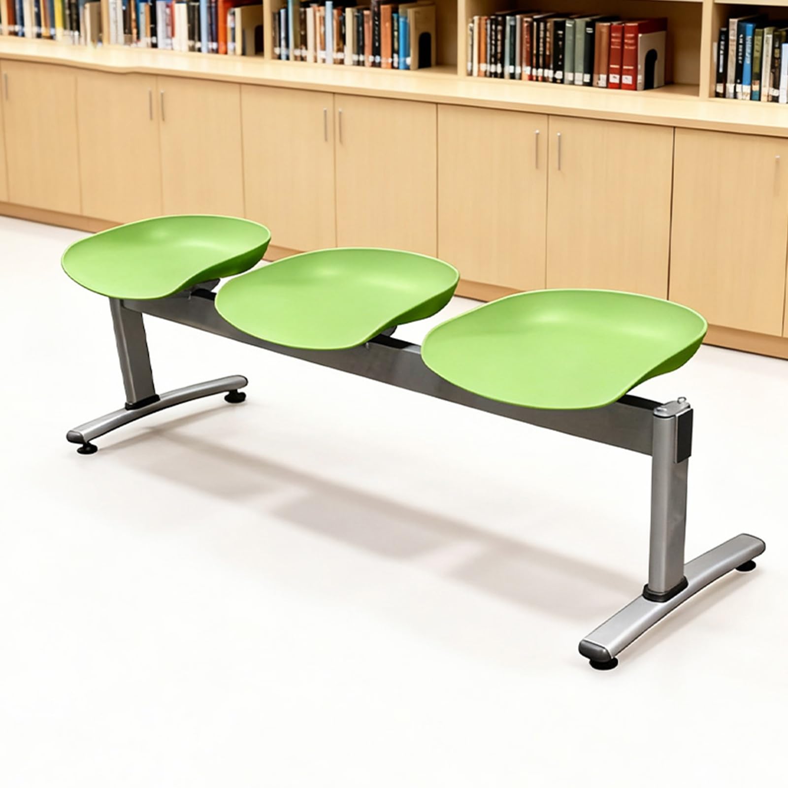 SaryEdge Office Chairs - Reception Seating Bench for Airport, Bank, Salon, School, Basketball Court - Comfortable & Durable Guest Chairs,Green-150cm/59in,Green-150cm/59in