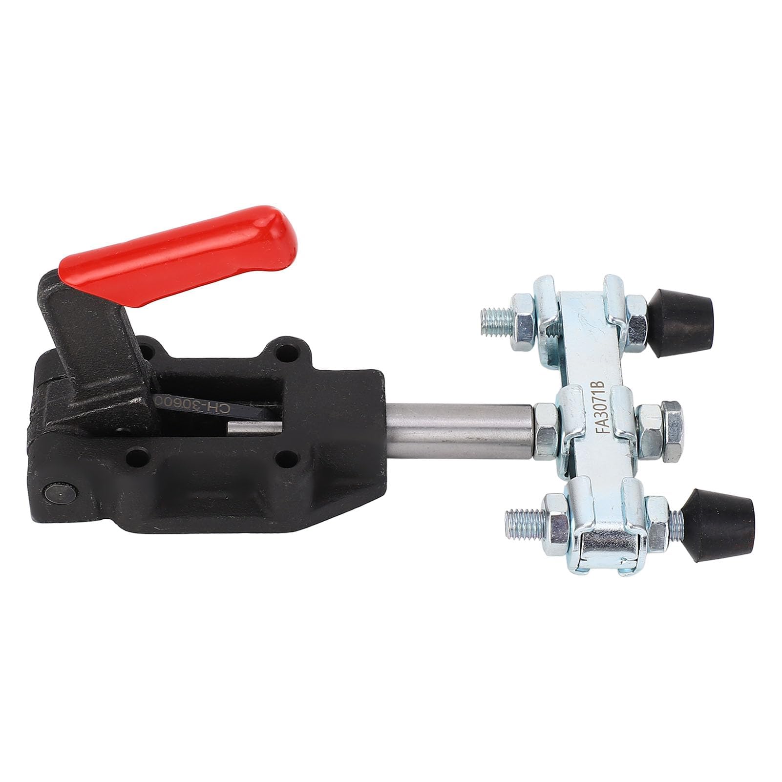 Abrazadera de palanca de doble cabeza resistente para trabajos en metal, carpintería, perforación, molienda y soldadura, construcción de acero fabricado duradero