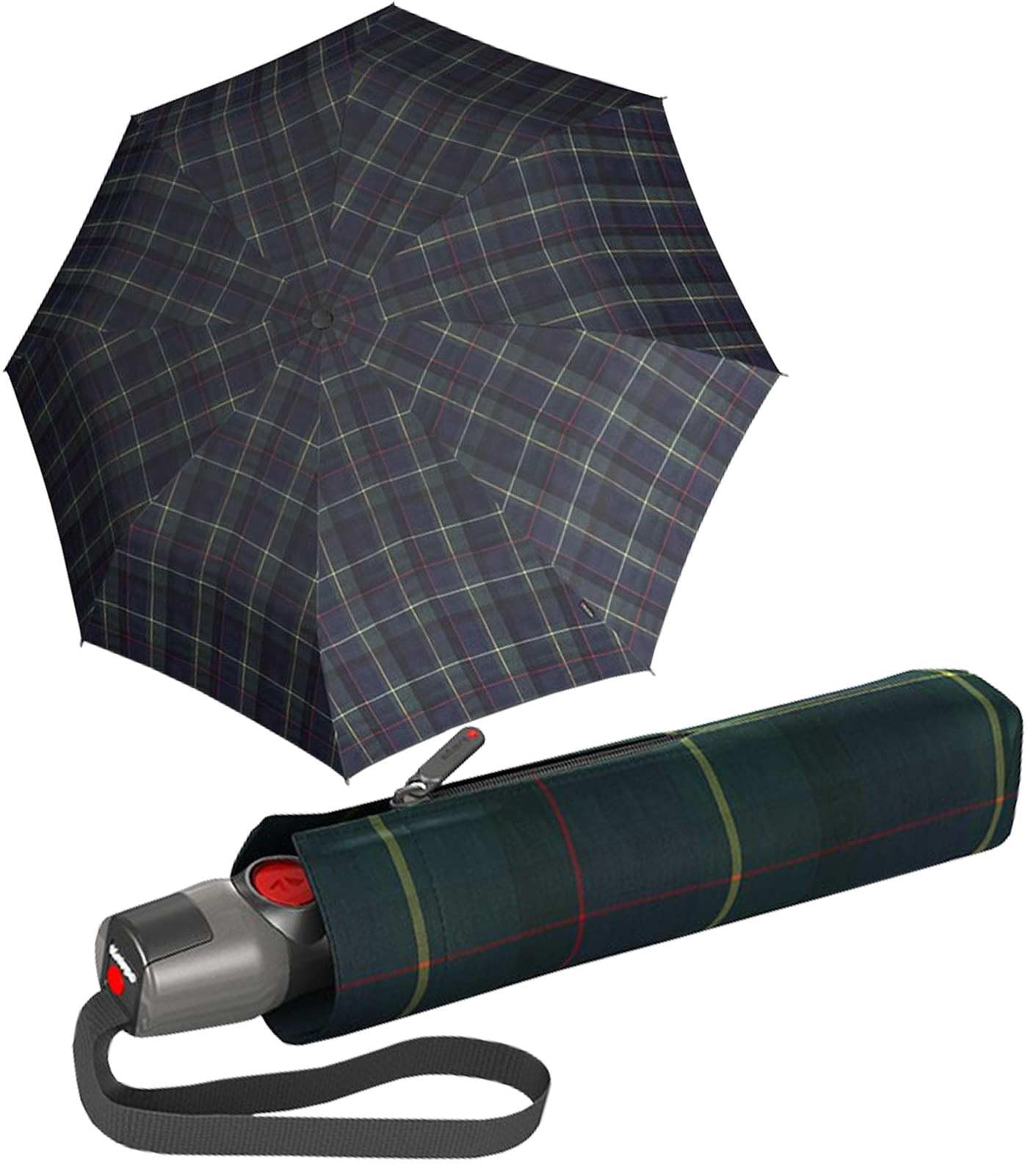 Parapluie Knirps T.200 Medium Duomatic Check Hunter vert #2 - 4