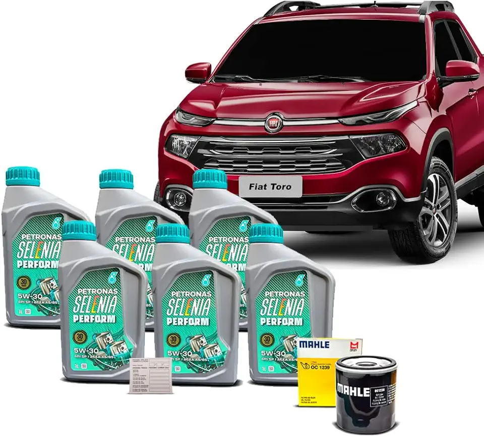 Kit Troca de Oleo Petronas Selenia 5W-30 e Filtro Toro 2.4 16v 2016 a 2021