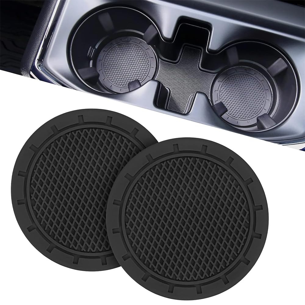 2 Pcs Car Cup Holder Coasters for GWM Haval Jolion Pro 2025 2026, Car Cup Holder Insert, Anti Slip Cup Holder Coasters for Car, Silicone Mat
