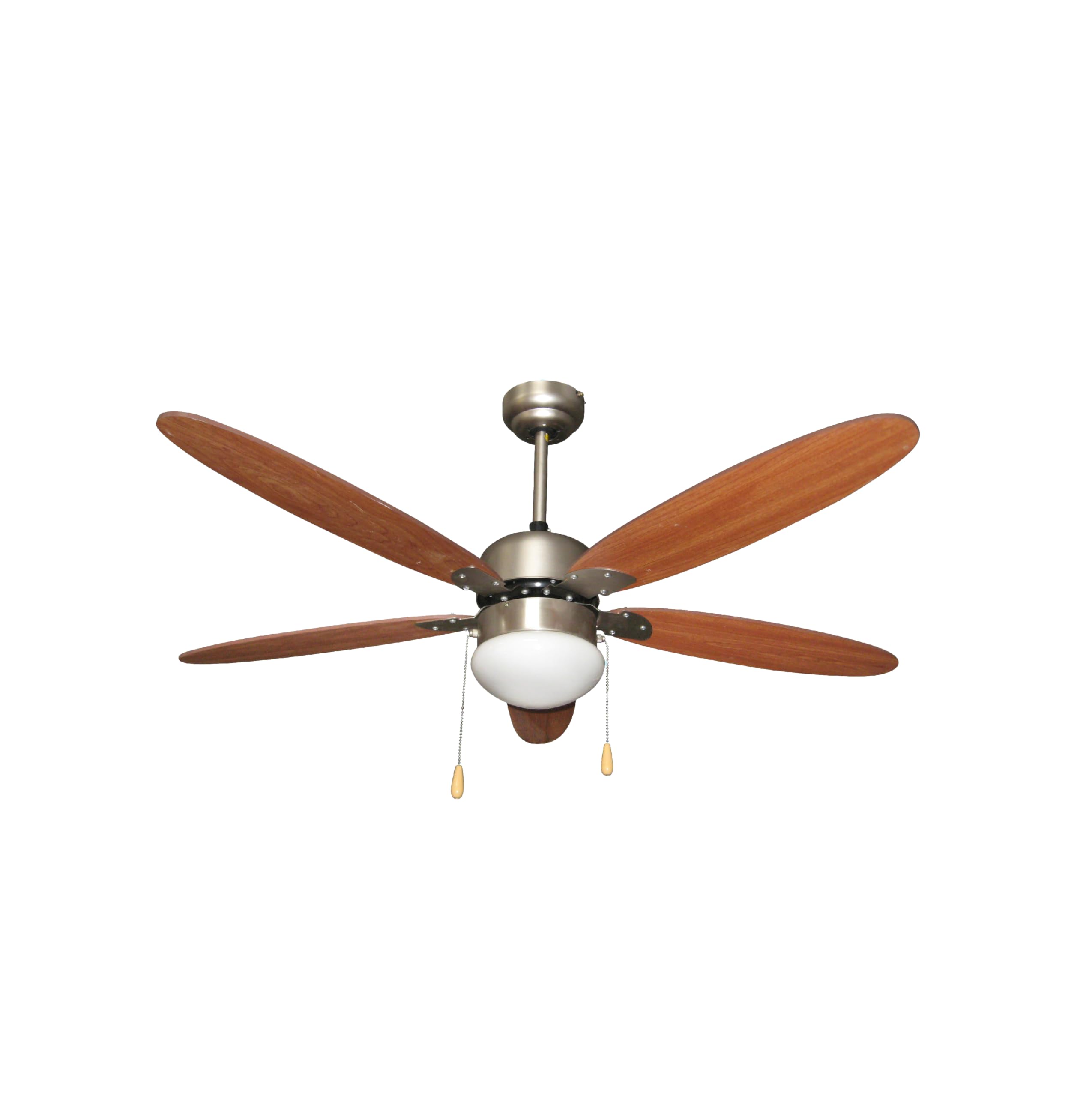 Zephir ZFS9110M Ventilatore da Soffitto con Lampada, Marrone, a risparmio energetico, 230v, 50hz, ferro, legno