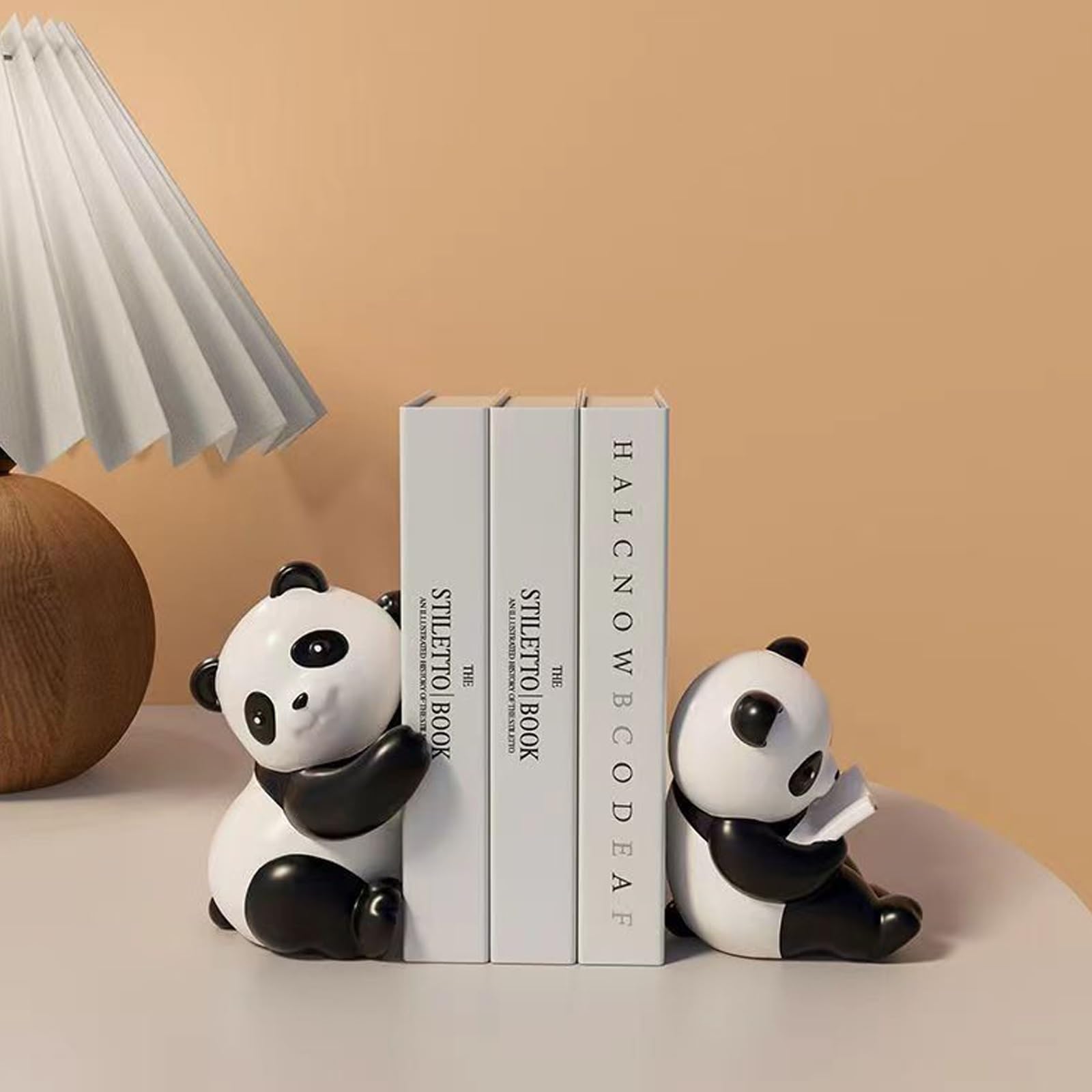 Amazon.com: Whbbbj 2PCS Reading Panda Bookends, Classic Resin
