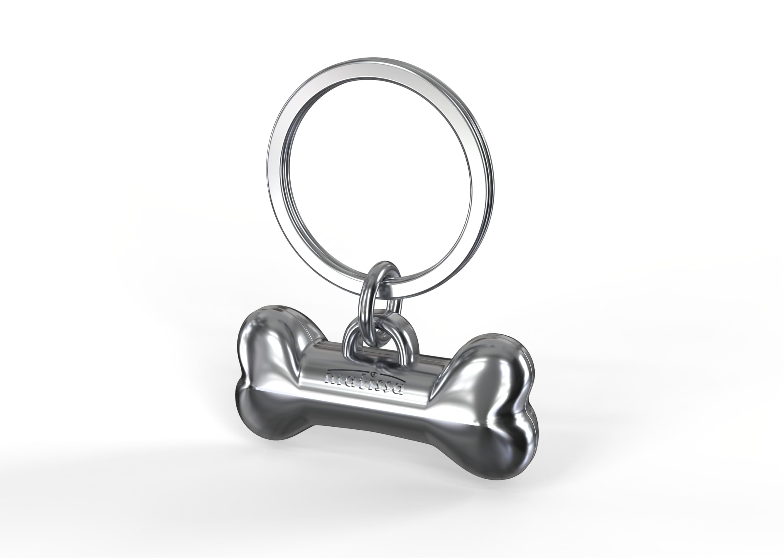 matissa® PawCharm Bark - Médaille personnalisée pour chien Porte-clés personnalisé - Plaque signalétique personnalisée avec compartiment caché