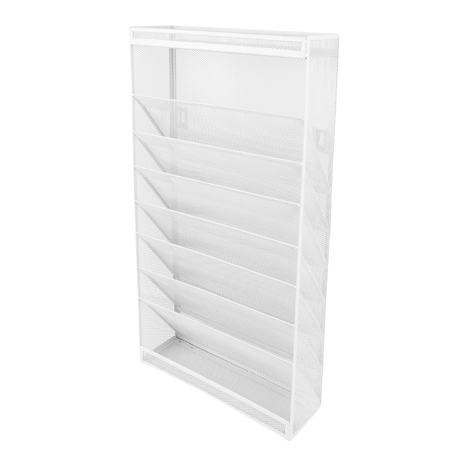 Scaffale Portaoggetti Laterale da Scrivania, Scaffale con Rotelle in Rete di Ferro Resistente, Carrello Portaoggetti con 4 Ruote Universali e Scomparti Multipli per Ufficio, Casa, Scuola