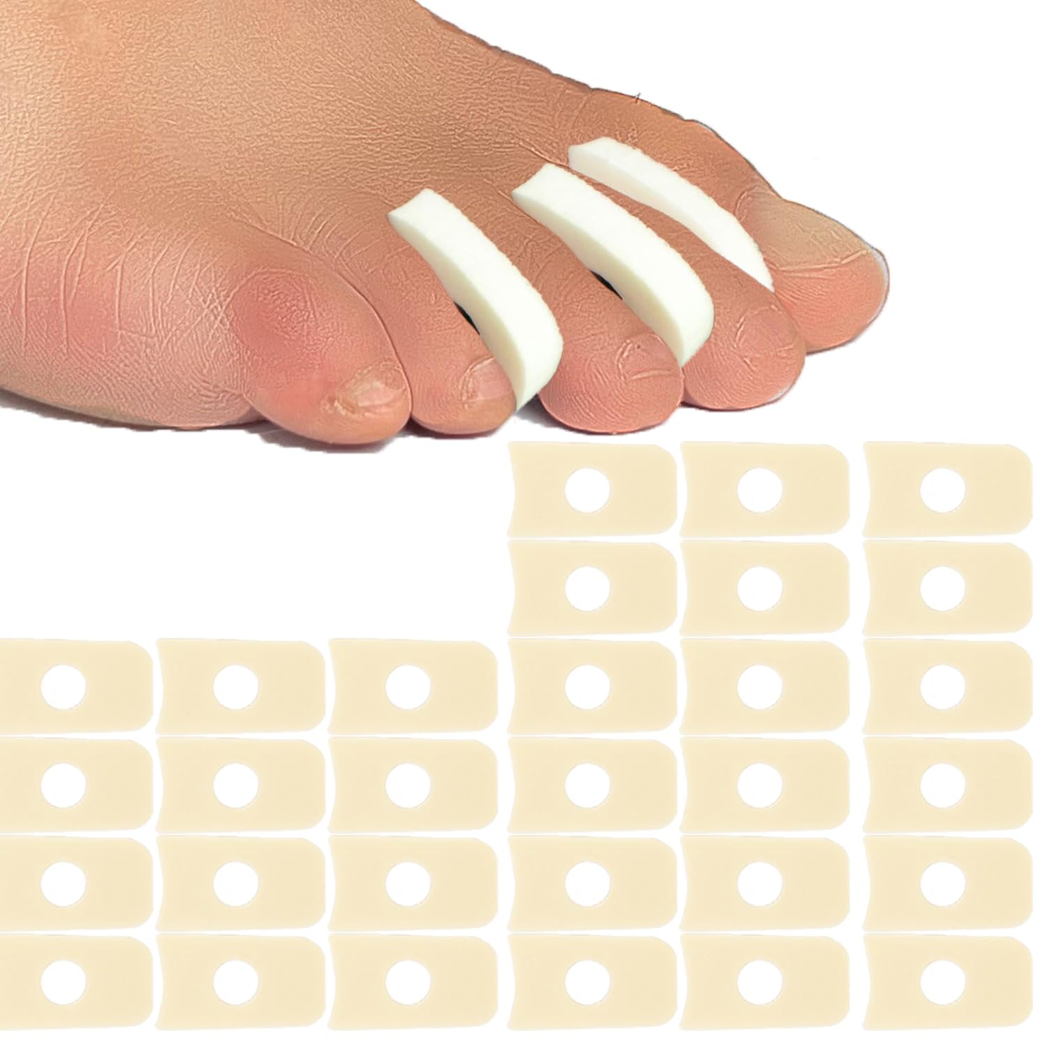 Premium Foam Toe Separators - Toe Spacers for Corn, Blister, and Hammer Toe Relief Feet for Men and Women
