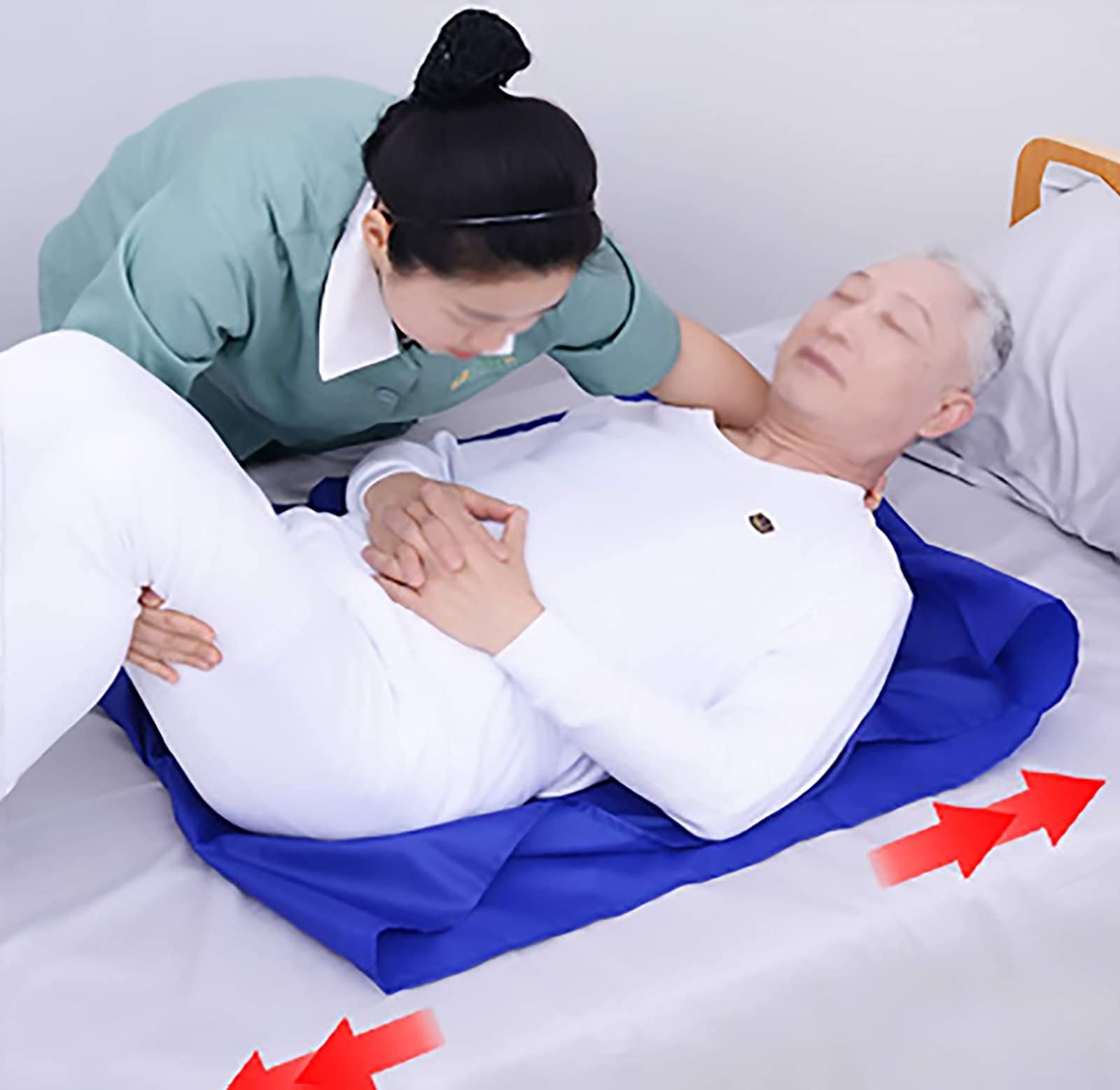 Summerr Reusable Flat Slide, And Repositioning In Beds, Hospitals And Home Care, Sliding Draw Sheets To Assist Moving Elderly And Disabled (Size : 90X70cm)