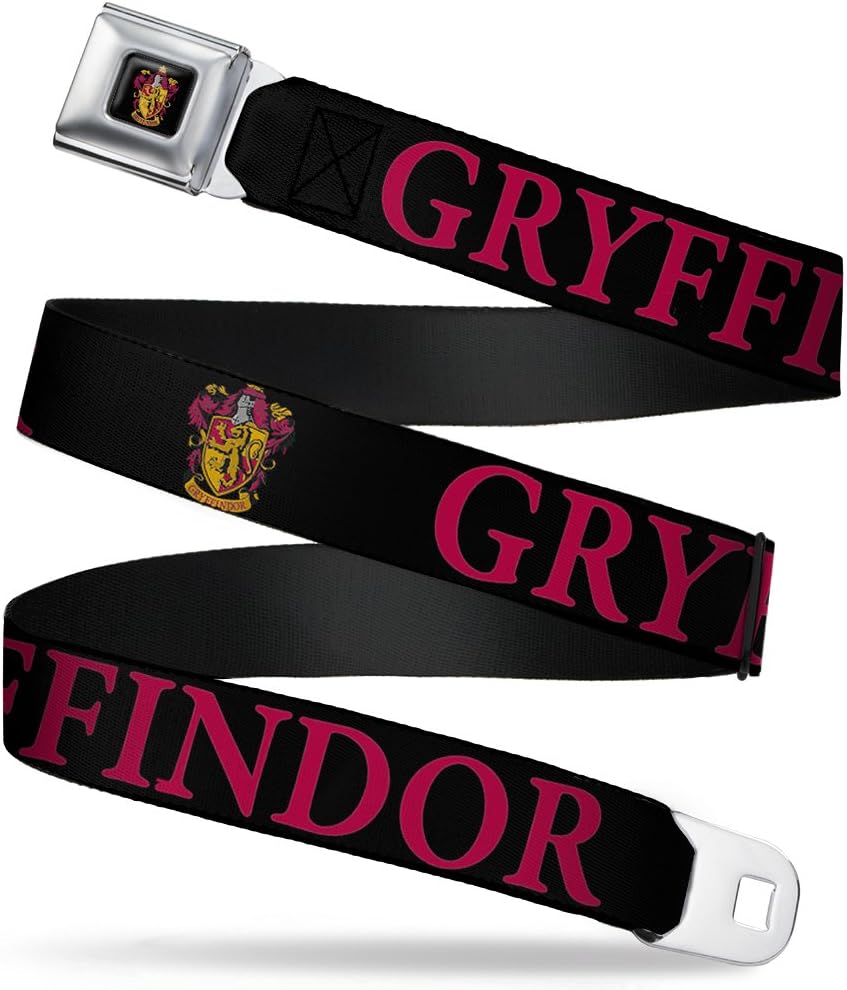 Buckle-Down Seatbelt Belt - Harry Potter GRYFFINDOR & Crest Black/Red