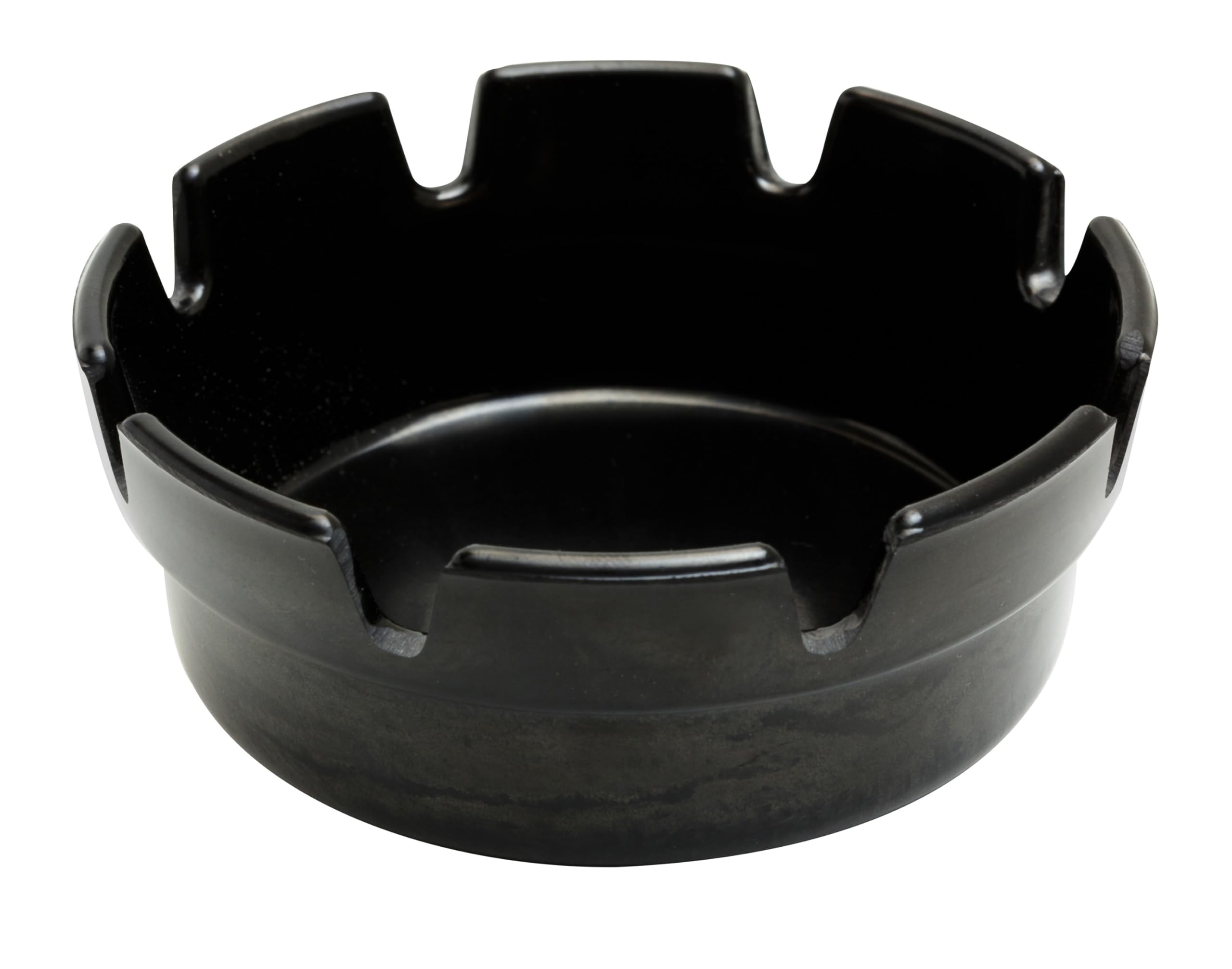 4 Inch Black Bakelite Crown Style Ashtray SINGLE