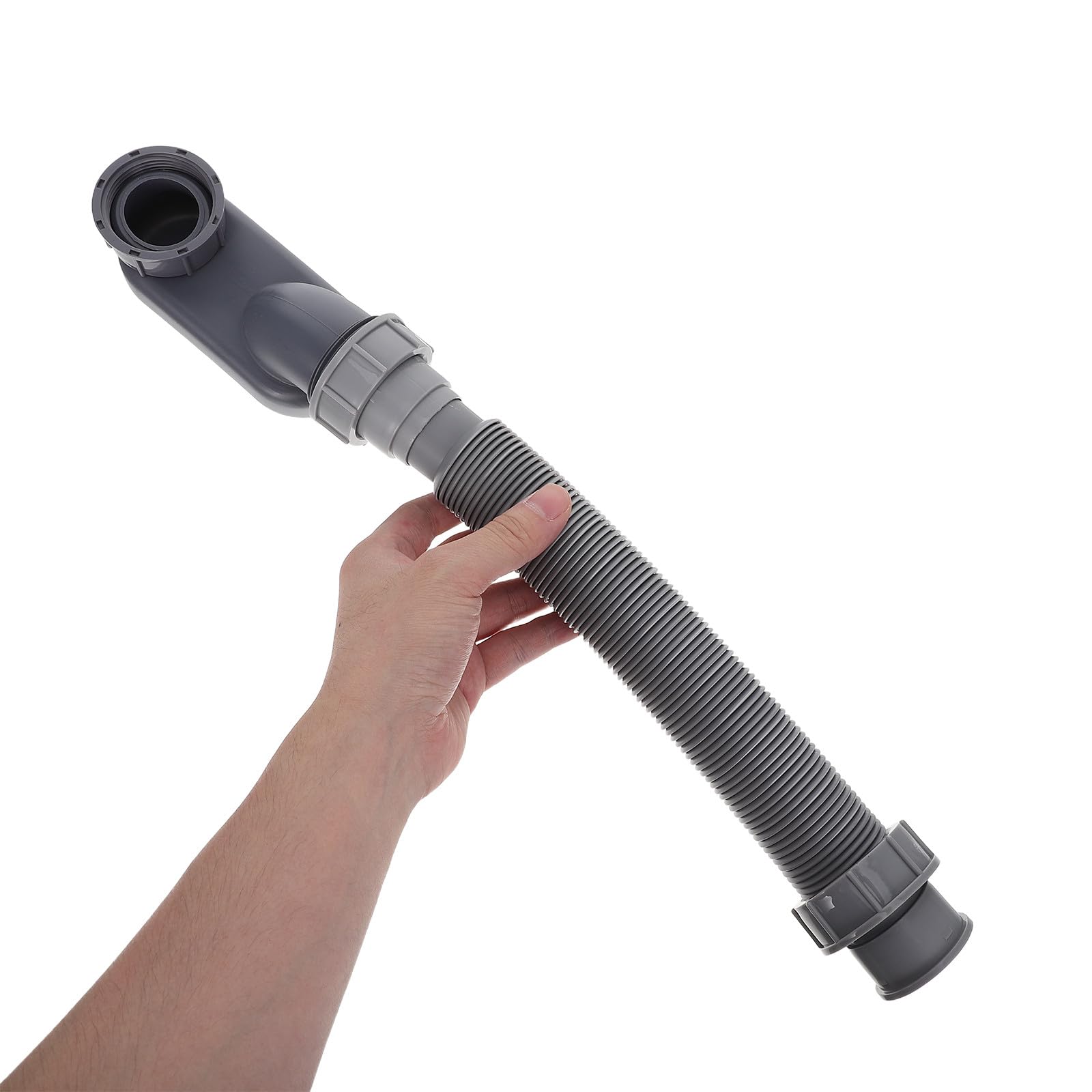 Lurrose 2 tubos de desagüe para bañera: Tubo de desagüe flexible - de drenaje antiolor - Manguera P de perfil bajo de 1 1/2 para reemplazar la manguera de vieja en bañeras y platos de ducha