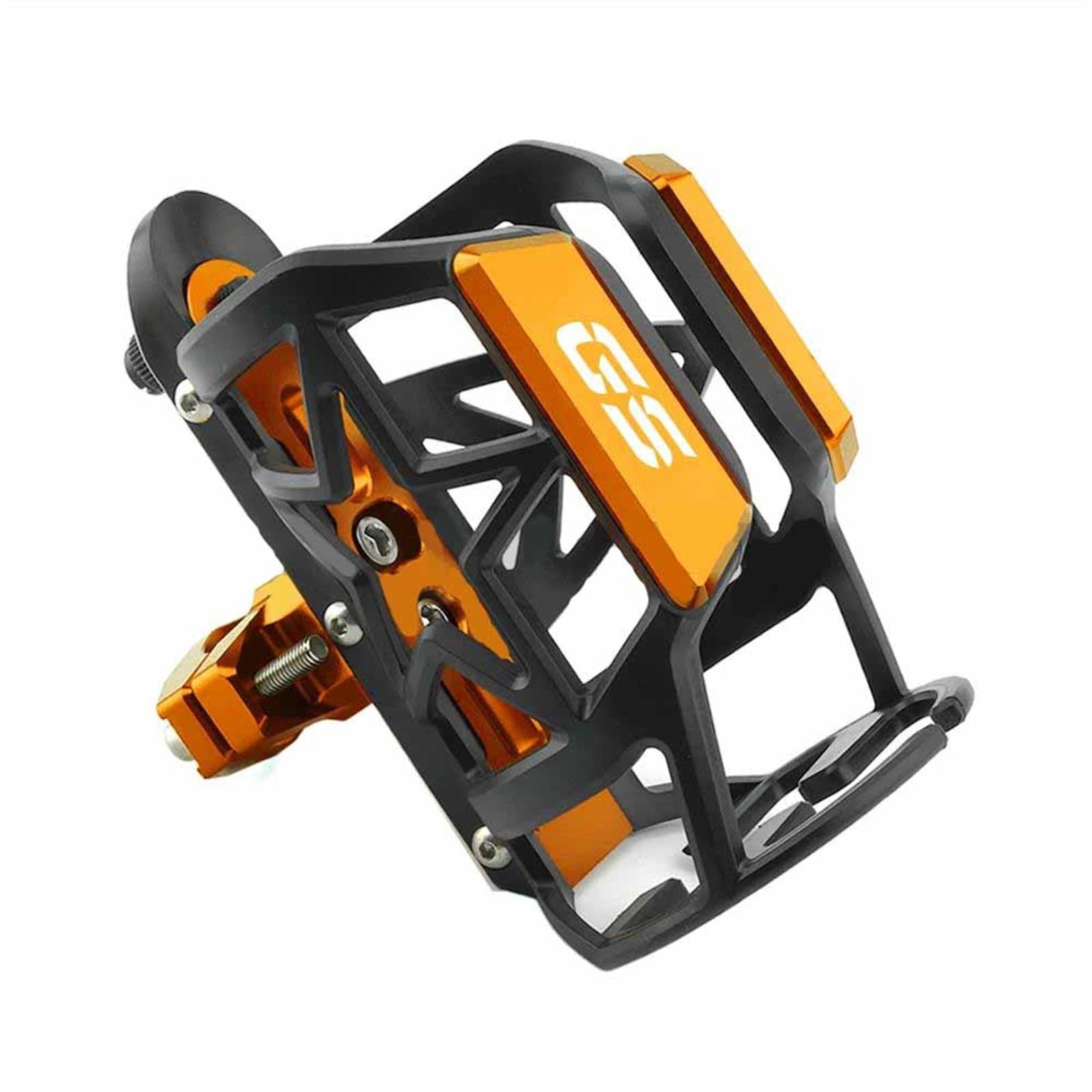 Support De Boisson CNC pour Moto, Cage De Bouteille d'eau, Support De Verre, Accessoires De Montage pour B&M&W GS 1200 1250 R1200GS Adventure R1250GS R1200GS Accessoires (Color : Orange)