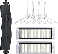 Vista 12 de LICHIFIT Cepillo de rodillo robot de barrido, cepillo lateral, filtro HEPA, trapos de limpieza Peines para 360 S5 S7 Aspiradora Accesorios