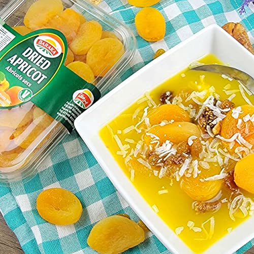 Baraka Dried Apricot No Sugar Added All Natural Fat-Free Healthy Fiber-Rich Vegan Turkish Apricot Snack | Soft & Chewy Dried Fruit for Pie Fillings, Tea, Trail Mix, Snacking (7 oz)