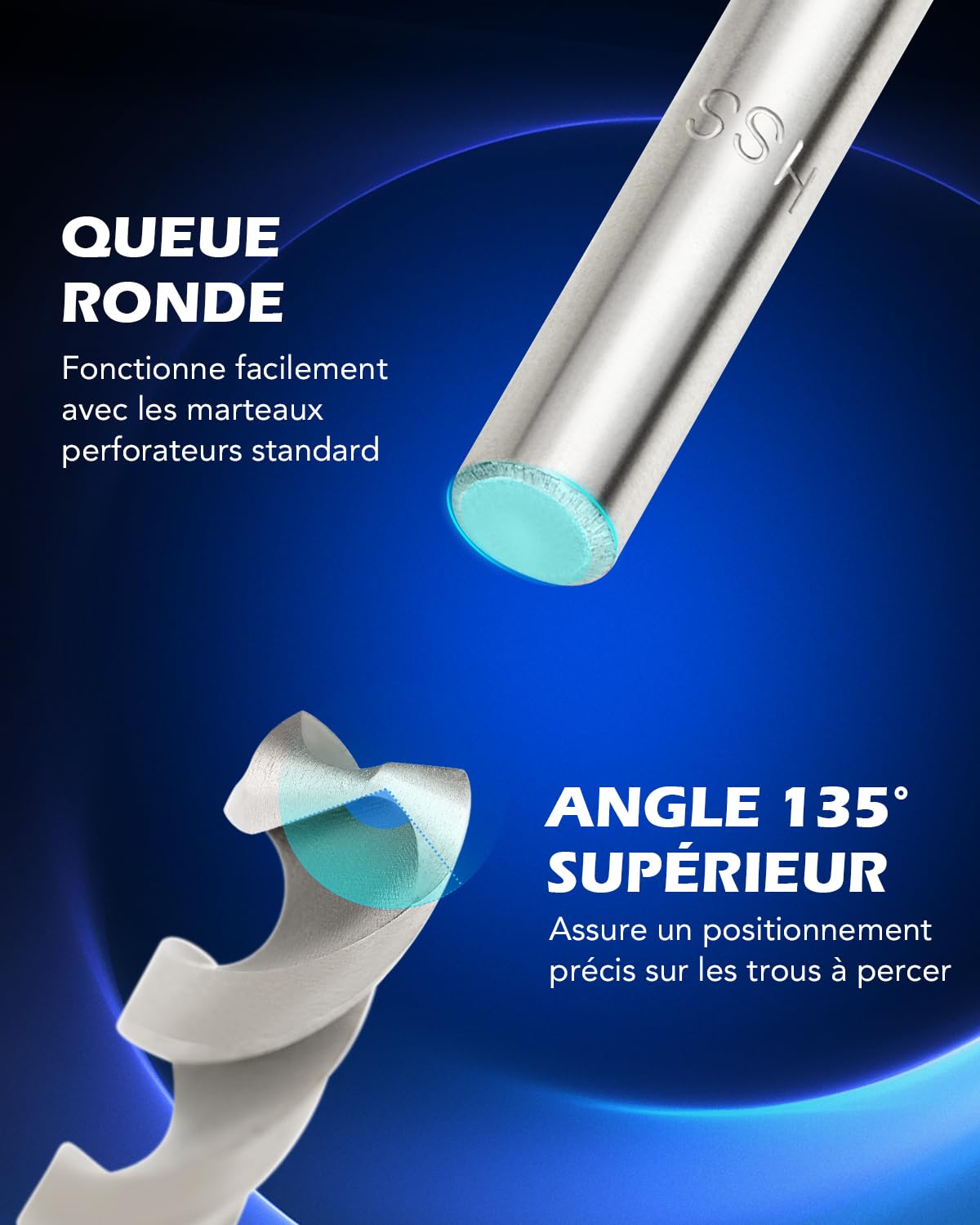 Orion Motor Tech Kit de Réparation de Filetage, 131 Pièces M5 M6 M8 M10 M12 Métrique, Helicoil Inserts INOX. 304, Tarauds et Mèches pour Aluminium Acier, Bleu