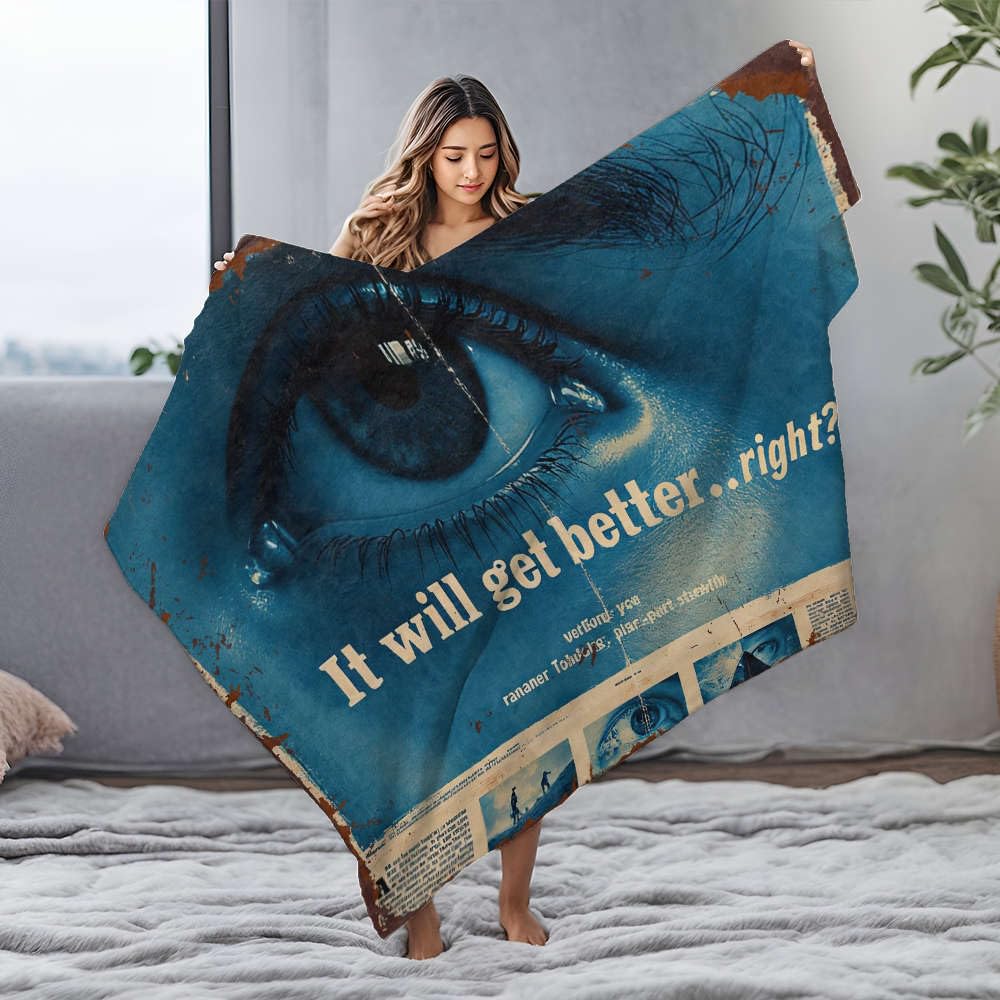 Couverture flanelle bleu 150x200cm pour rester bien au chaud