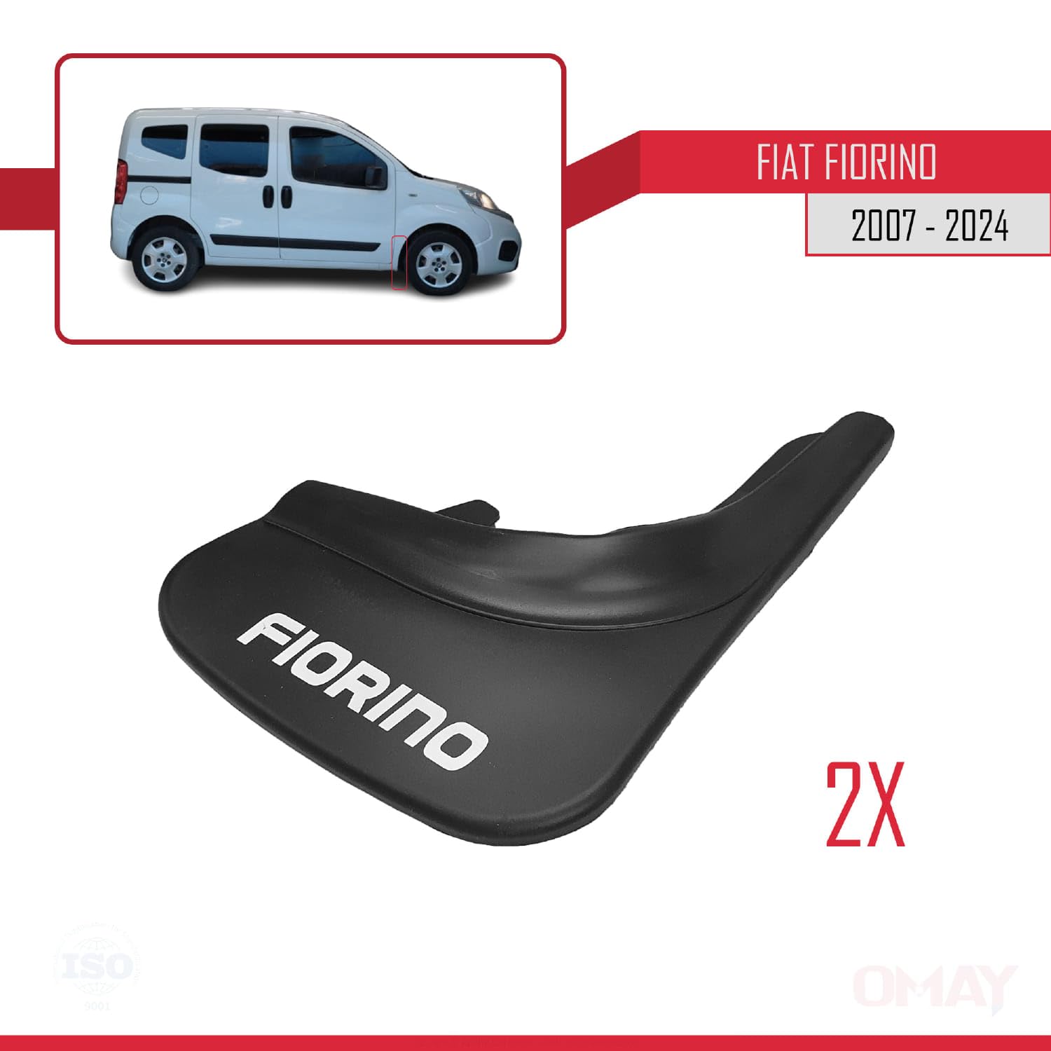 RE&AR Tuning Osłona przeciwbryzgowa do Fiata Fiorino przód + tył 4-częściowy zestaw