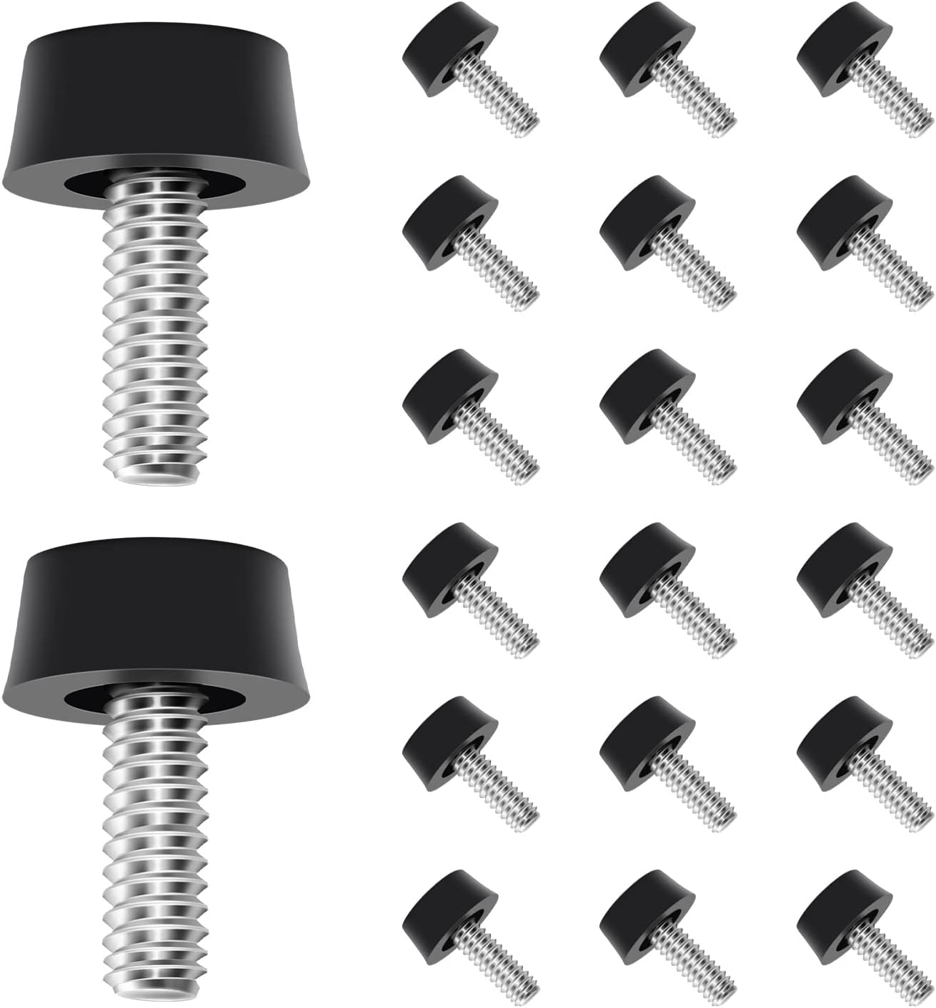 20 PCS 1/4"20 UNC Thread Adjustable Furniture levelers Screw Feet,Galvanized Steel