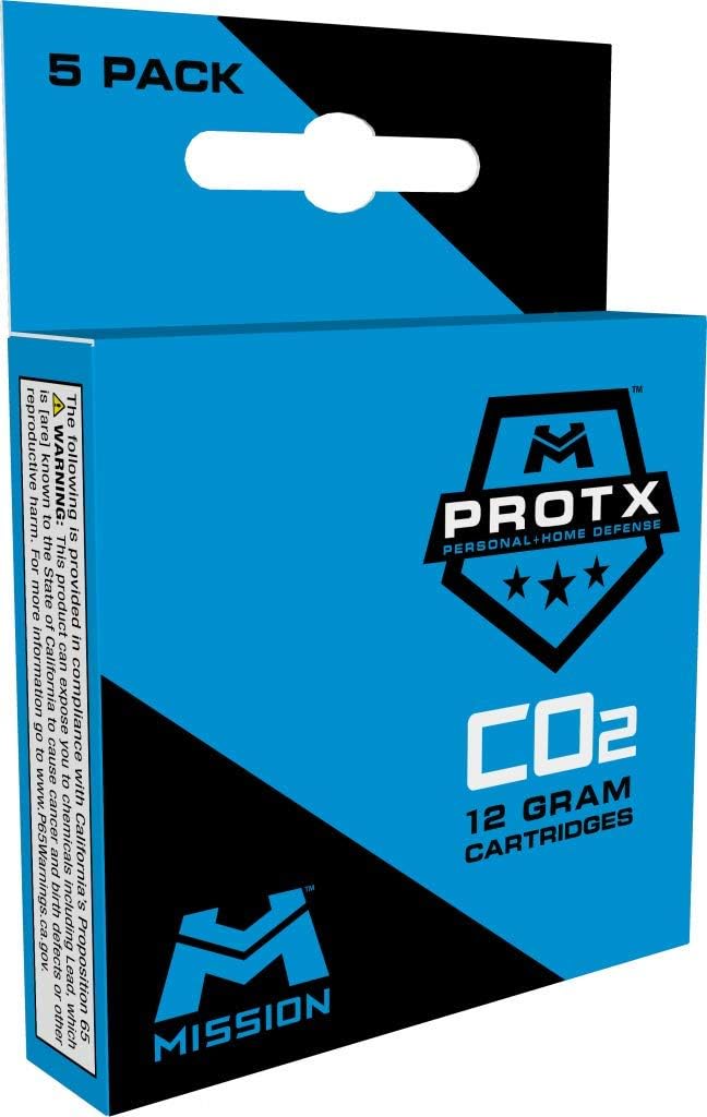 Mission PROTX 12 Gram CO2 Cartridges - 5 Pack