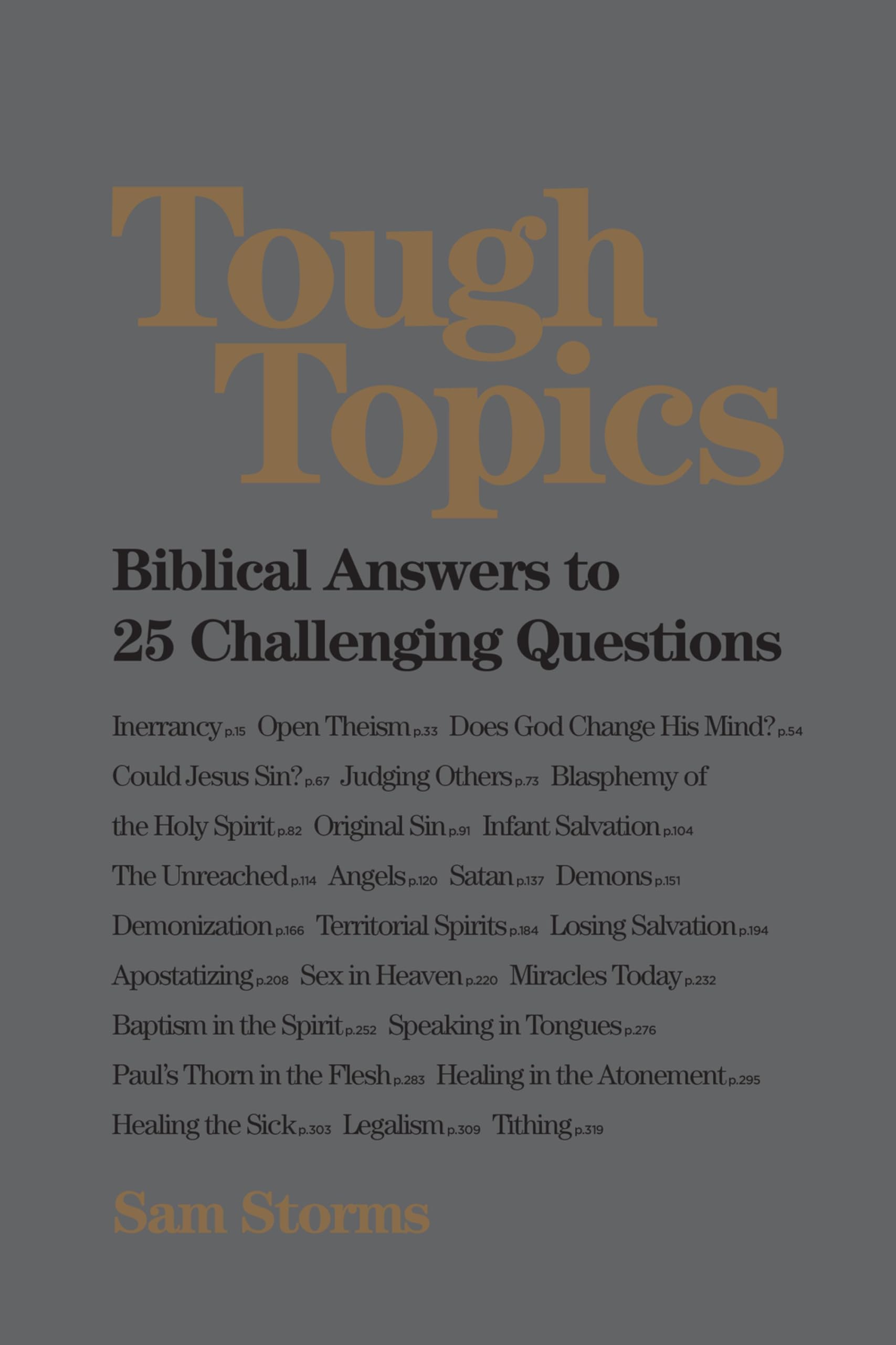 Tough Topics: Biblical Answers to 25 Challenging Questions (Re: Lit Books)