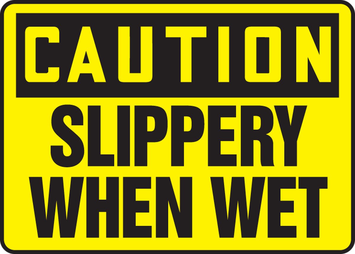 Panneau Slippery When Wet Accuform résistant Accu-Shield MSTF642XP - 2