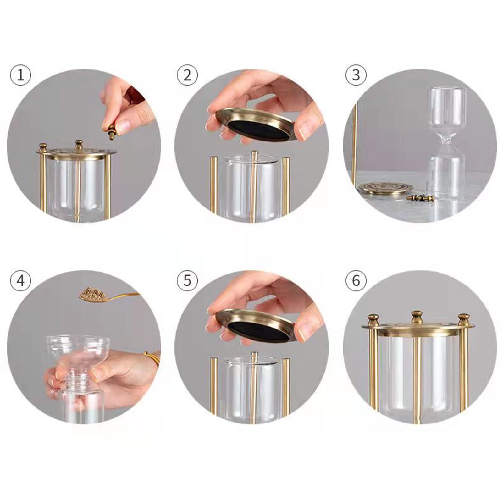 Selbstinstallierter Sanduhr-Timer, der mit Sand gefüllt Werden kann, Leere Sanduhr, dekoratives Souvenir, einzigartige kreative Klassenzimmer-Spiel-Home-Office-Dekoration
